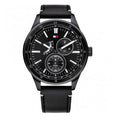 Tommy Hilfiger Austin Black Dial Black Leather Strap Watch for Men - 1791638