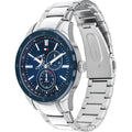 Tommy Hilfiger Austin Blue Dial Silver Steel Strap Watch for Men - 1791640