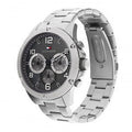 Tommy Hilfiger Blaze Chronograph Black Dial Silver Steel Strap Watch For Men - 1792029