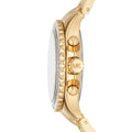 Michael Kors Everest Chronograph White Dial Gold Steel Strap Watch For Women - MK7212