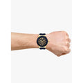 Guess Force Blue & Rose Gold Dial Blue Silicone Strap Watch For Men - W0674G2