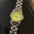 Marc Jacobs Henry Yellow Dial Silver Steel Strap Watch for Women - MBM3201