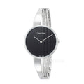 Calvin Klein Drift Black Dial Silver Steel Strap Watch for Women - K6S2N111