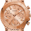 Guess Cosmic Chronograph Rose Gold Dial Rose Gold Steel Strap Watch for Women - GW0465L2
