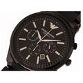 Emporio Armani Ceramica Chronograph Black Dial Black Steel Strap Watch For Men - AR1451