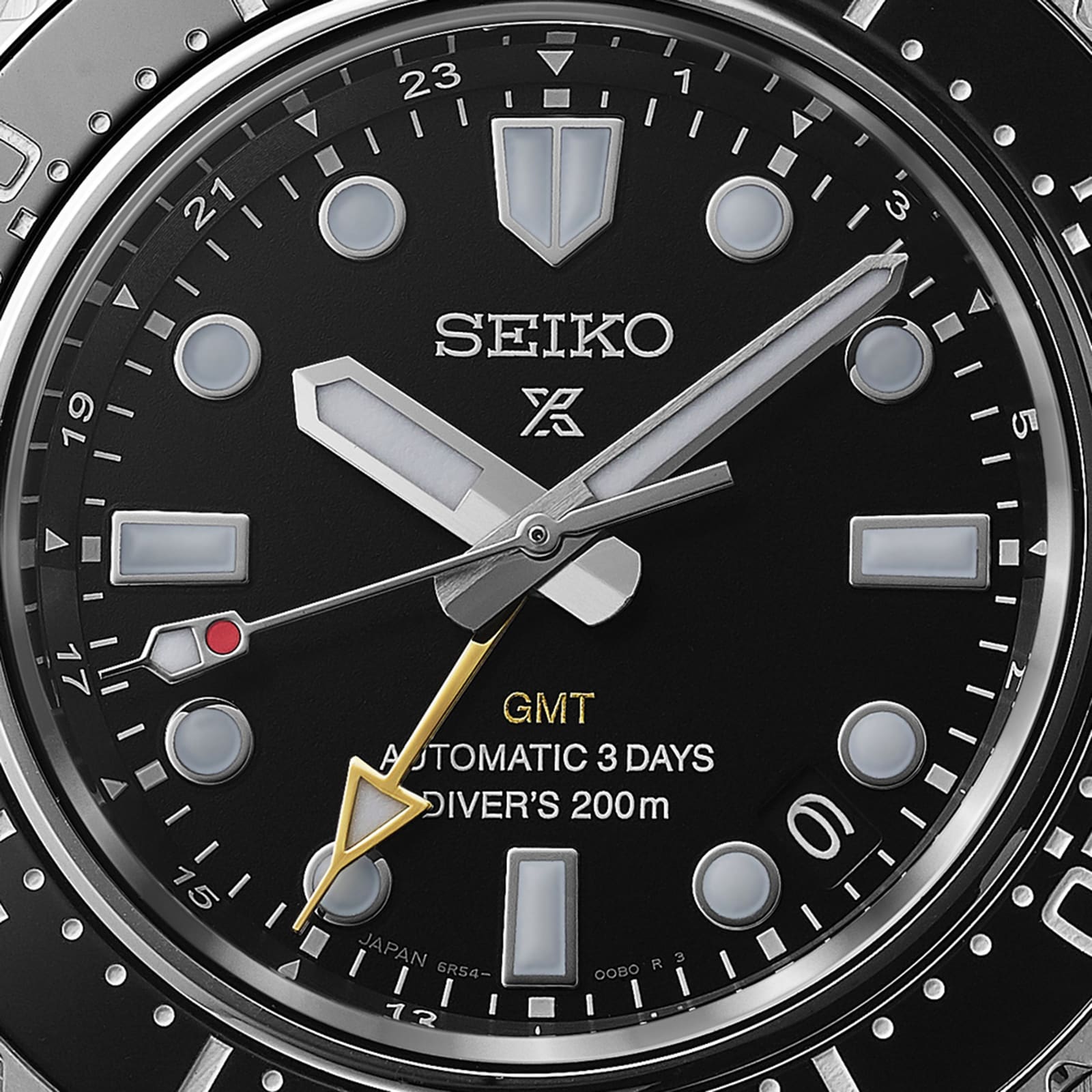 Seiko Prosprex Dark Depths GMT Automatic Black Dial Silver Steel Strap Watch For Men - SPB383J1