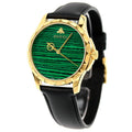 Gucci Le Marche Des Merveilles Quartz Green Dial Black Leather Strap Watch For Women - YA126463