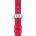 Tissot Bellissima Small Lady Diamonds Mother of Pearl Dial Red Leather Strap Watch For Women - T126.010.66.113.00