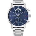 Tommy Hilfiger Kane Blue Dial Silver Steel Strap Watch for Men - 1710401
