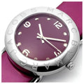 Marc Jacobs Amy Purple Dial Red Leather Strap Watch for Women - MBM1138