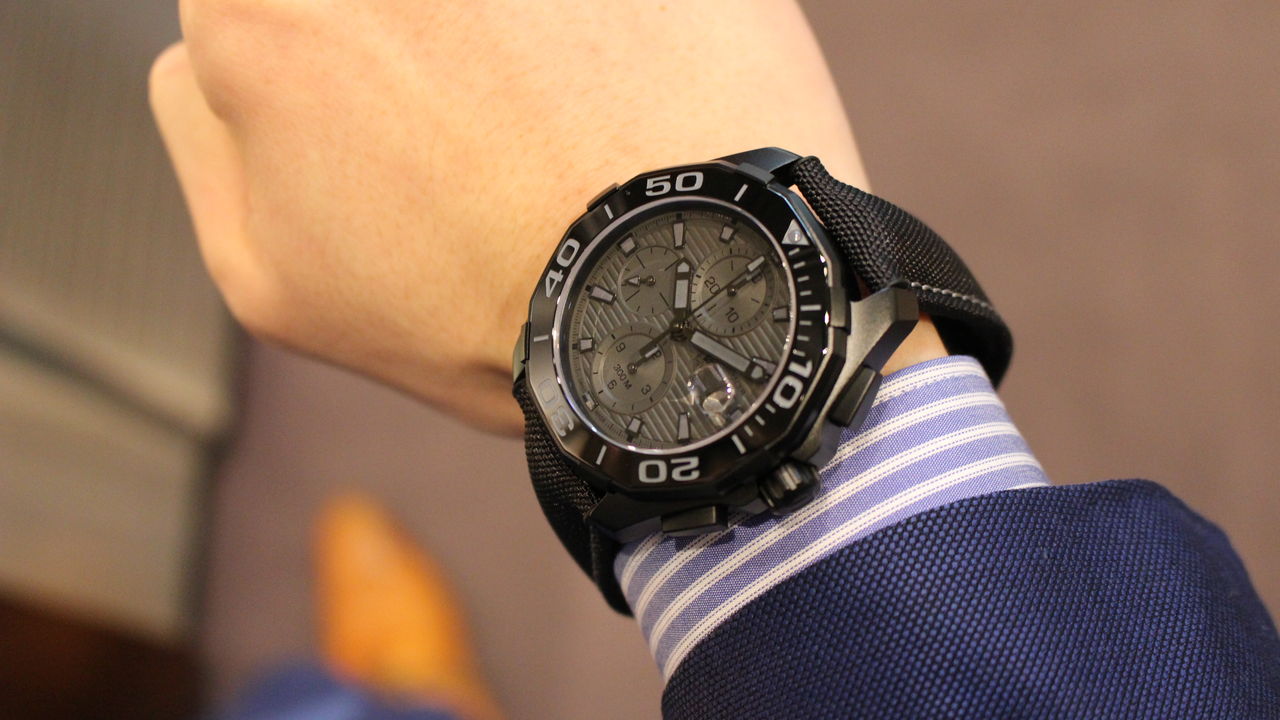 Tag Heuer Aquaracer Titanium Grey Dial Watch for Men - CAY218B.FC6370