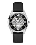 Guess Tailor Multifunction Black Dial Black Leather Strap Watch for Men - GW0389G1