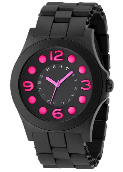 Marc Jacobs Pelly Black Dial Black Silicone Strap Watch for Women - MBM2529