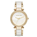 Michael Kors Parker Mother of Pearl Dial Two Tone Steel Strap Watch for Women - MK6400
