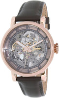 Fossil Boyfriend Automatic Skeleton Grey Dial Grey Leather Strap Watch for Women - ME3089