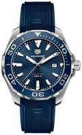 Tag Heuer Aquaracer Quartz Blue Dial Blue Rubber Strap Watch for Men - WAY101C.FC6153