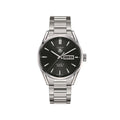 Tag Heuer Carrera Calibre 5 Automatic Black Dial Silver Steel Strap Watch for Men - WAR201A.BA0723