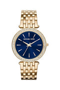 Michael Kors Darci Blue Dial Gold Steel Strap Watch for Women - MK3406