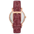 Michael Kors Corey Crystals Red Dial Red Leather Strap Watch for Women - MKO1025