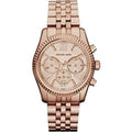 Michael Kors Lexington Rose Gold Dial Rose Gold Steel Strap Watch for Women - MK5569
