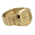 Marc Jacobs Peeker Chronograph Gold Dial Gold Steel Strap Watch for Women - MBM3393