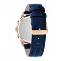 Tommy Hilfiger Weston Chronograph Blue Dial Blue Leather Strap Watch For Men - 1710503
