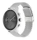 Tommy Hilfiger Chase Quartz Grey Dial Silver Mesh Bracelet Watch For Men - 1791484