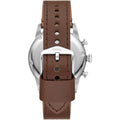 Fossil Neutra Chronograph Grey Dial Brown Leather Strap Watch for Men - FS5512