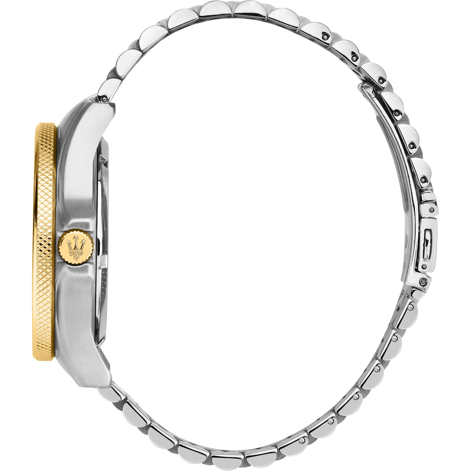 Maserati SFIDA Automatic Skeleton Black Dial Two Tone Steel Strap Watch For Men - R8823140010