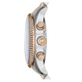 Michael Kors Lexington Chronograph Silver Dial Two Tone Steel Strap Watch for Women - MK5735