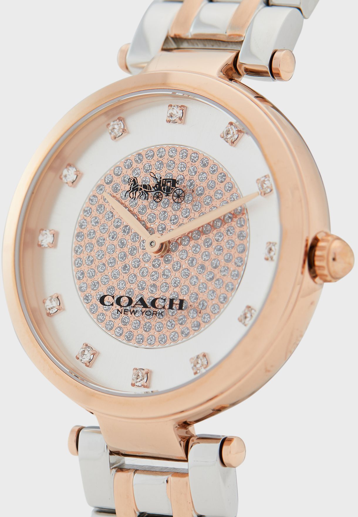 Coach Park Silver Dial Two Tone Steel Strap Watch for Women - 14503644