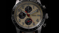 Fossil Sport Tourer Chronograph Black Dial Silver Steel Strap Watch for Men - FS6045