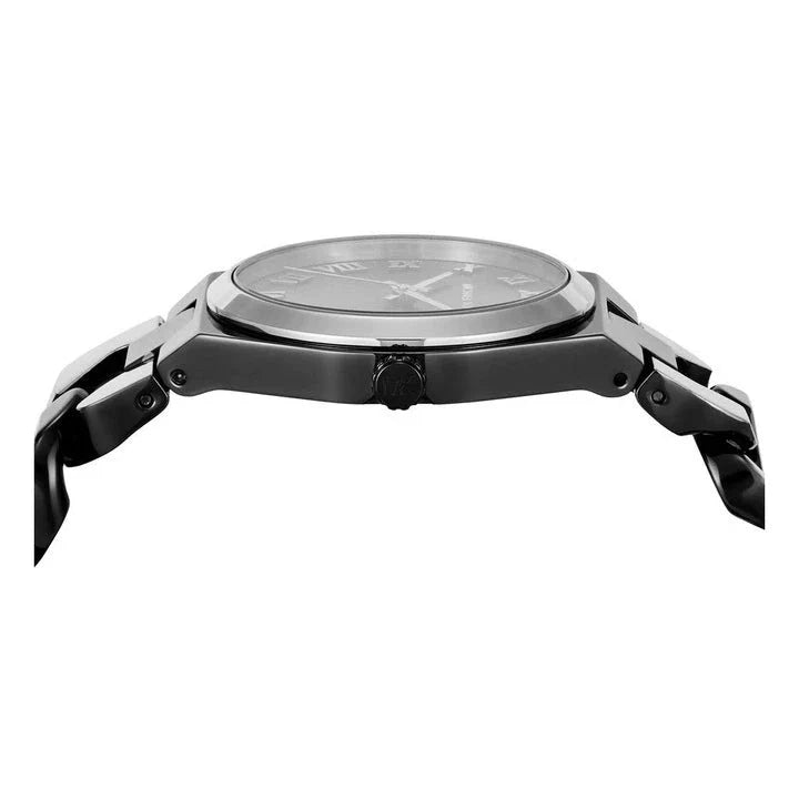 Michael Kors Lennox Analogue Black Dial Two Tone Steel Strap Watch for Women - MK7502