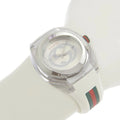 Gucci Sync XXL White Dial White Rubber Strap Watch For Men - YA137102