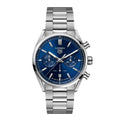 Tag Heuer Carrera Chronograph Blue Dial Silver Steel Strap Watch for Men - CBN2011.BA0642