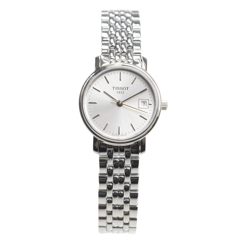 Tissot T Classic Desire White Dial Silver Steel Strap Watch for Women - T52.1.281.31