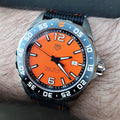 Tag Heuer Formula 1 Quartz Orange Dial Black Nylon Strap Watch for Men - WAZ101A.FC8305