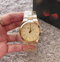 Michael Kors Channing Quartz Gold Dial Gold Steel Strap Watch For Women - MK6623