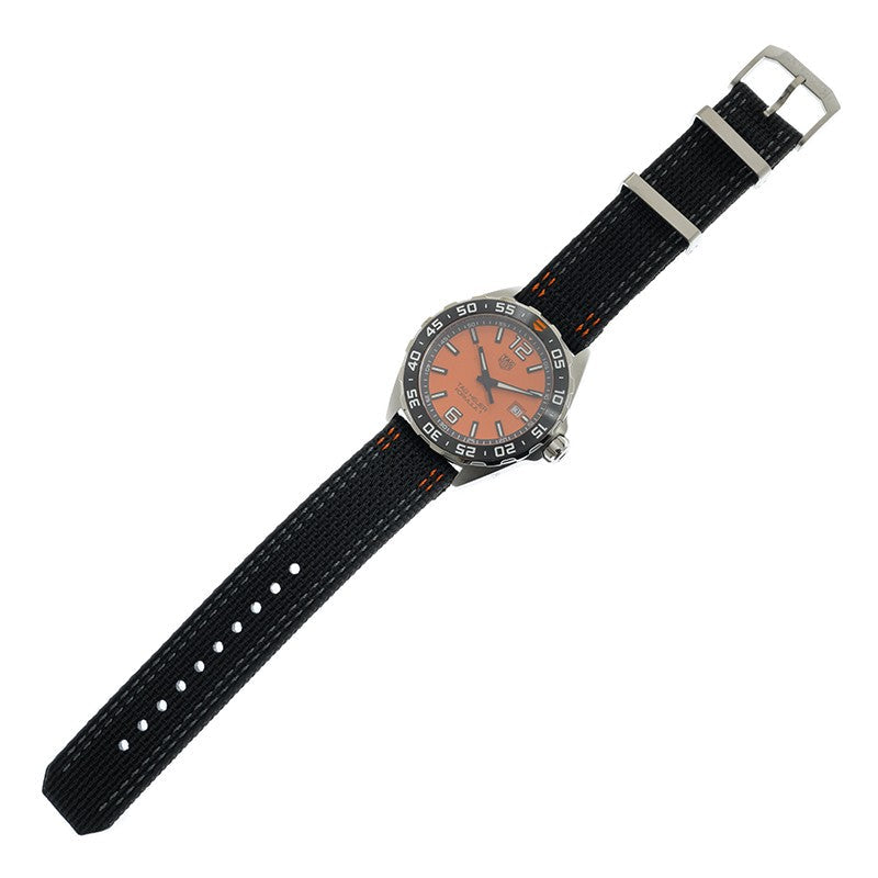 Tag Heuer Formula 1 Quartz Orange Dial Black Nylon Strap Watch for Men - WAZ101A.FC8305