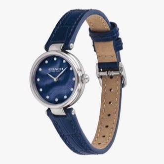Coach Park Navy Blue Dial Navy Blue Leather Strap Watch for Women - 14503535