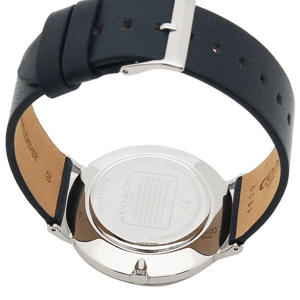 Coach Charles Grey Dial Black Leather Strap Watch for Men - 14602150