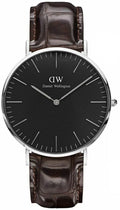 Daniel Wellington Classic York Black Dial Brown Leather Strap Watch For Men - DW00100134