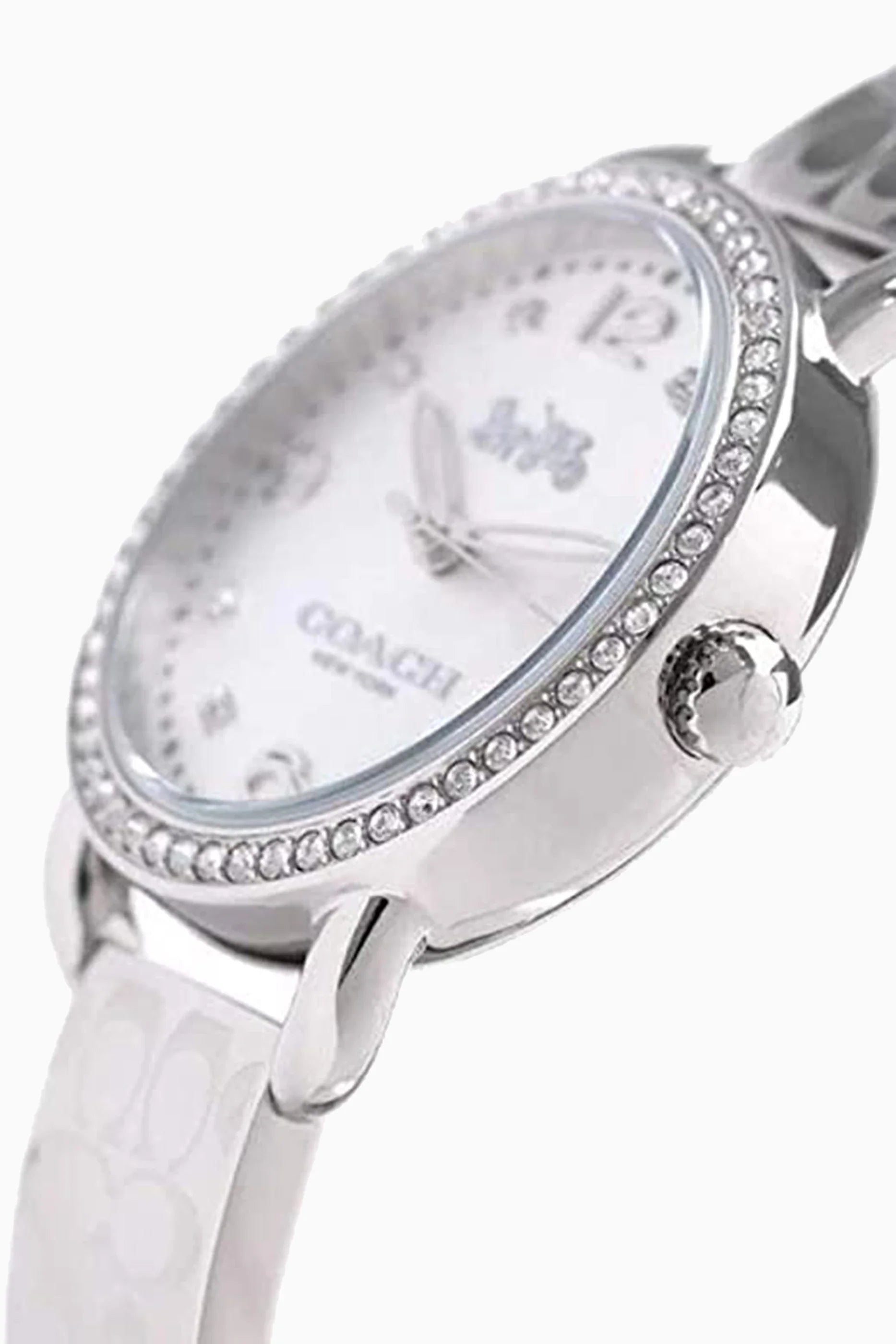 Coach Delancey White Dial Silver Steel Strap Watch for Women - 14502353