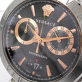 Versace Aion Chronograph Black Dial Silver Steel Strap Watch For Men - VE1D01019