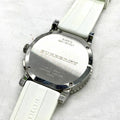 Burberry The City Chronograph Silver Dial White Rubber Strap Watch for Men - BU9810
