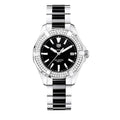 Tag Heuer Aquaracer Quartz Diamonds Black Dial Two Tone Steel Strap Watch for Men - WAY131E.BA0913