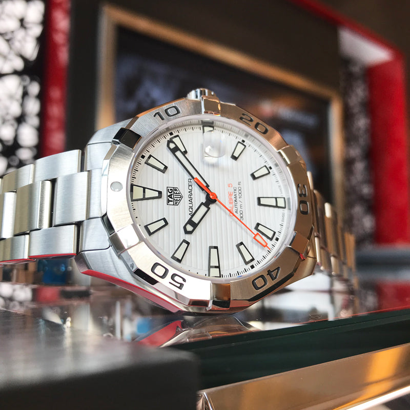 Tag Heuer Aquaracer White Dial Watch for Men - WAY2013.BA0927