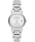 Burberry The City White Dial Silver Steel Strap Watch for Women - BU9144