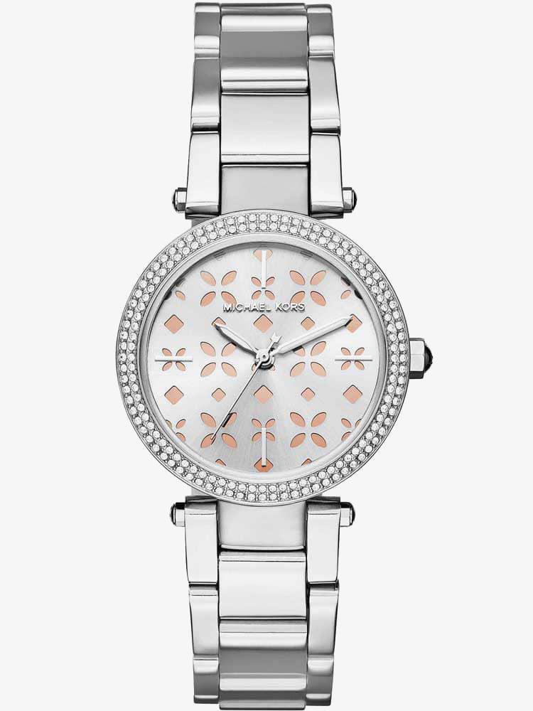 Michael Kors Parker Silver Dial Silver Stainless Steel Strap Watch for Women - MK6483