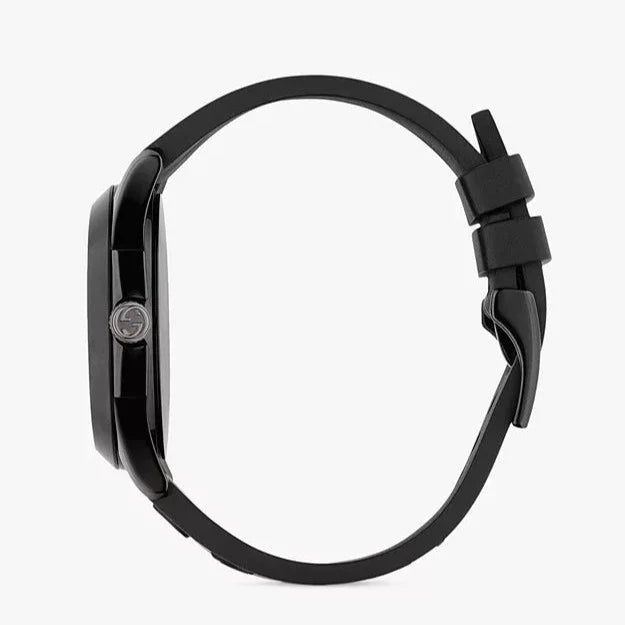 Gucci G Timeless Cat Motif Black Dial Black Leather Strap Unisex Watch - YA1264021